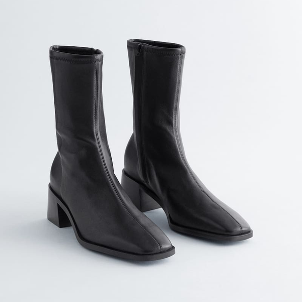& Other Stories Leather Sock Boots