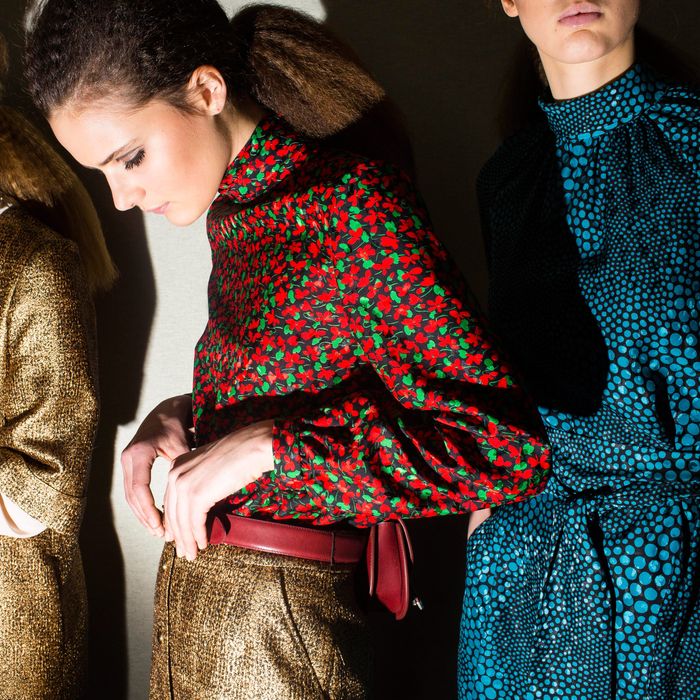 Backstage at Vanessa Seward.