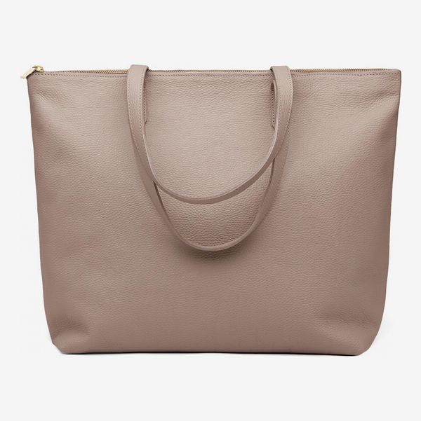 Women Leather Handbag Tote Zipper Ladies Large Capacity Trendy OL Shoulder Bag