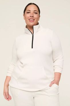 Livi Journey Rib-Mix Half-Zip Sweatshirt