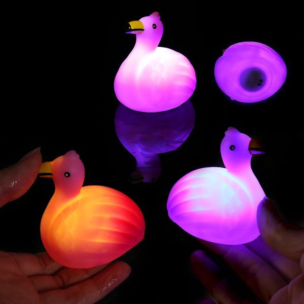 Hesroicy Colorful LED Light Baby Flamingo Bath Toy