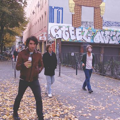 Going out to lunch in Berlin. So very much graffiti.