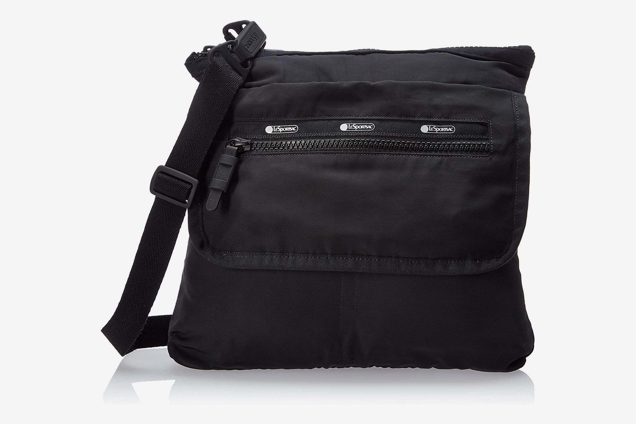 Crossbody Bag Grey White Multi Pockets Adjustable Strap Lined Lightweight Gift 