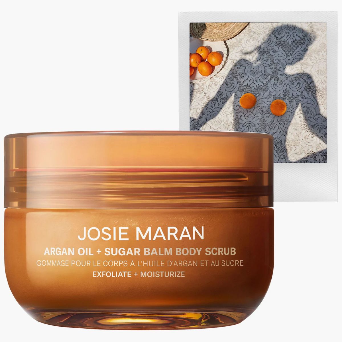 Josie Maran Topless Tangerine Exfoliating Body Scrub Jar