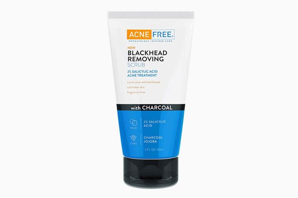 Acne Free Blackhead Removing Exfoliating Face Scrub with 2% Salicylic Acid and Charcoal Jojoba