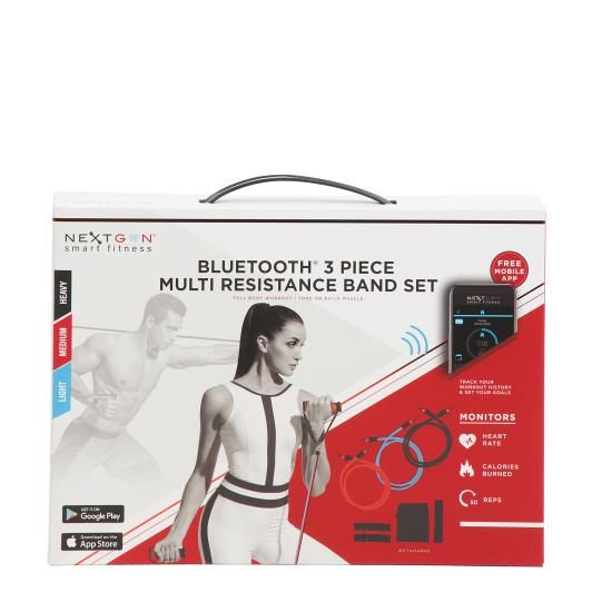 NEXTGEN 3pc Smart Fitness Bluetooth Resistance Bands Set