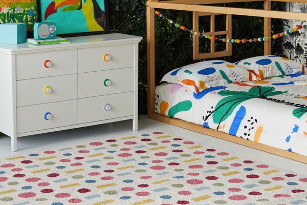 Drew Barrymore Flower Kids Dots and Dash Area Rug, 5' x 7'