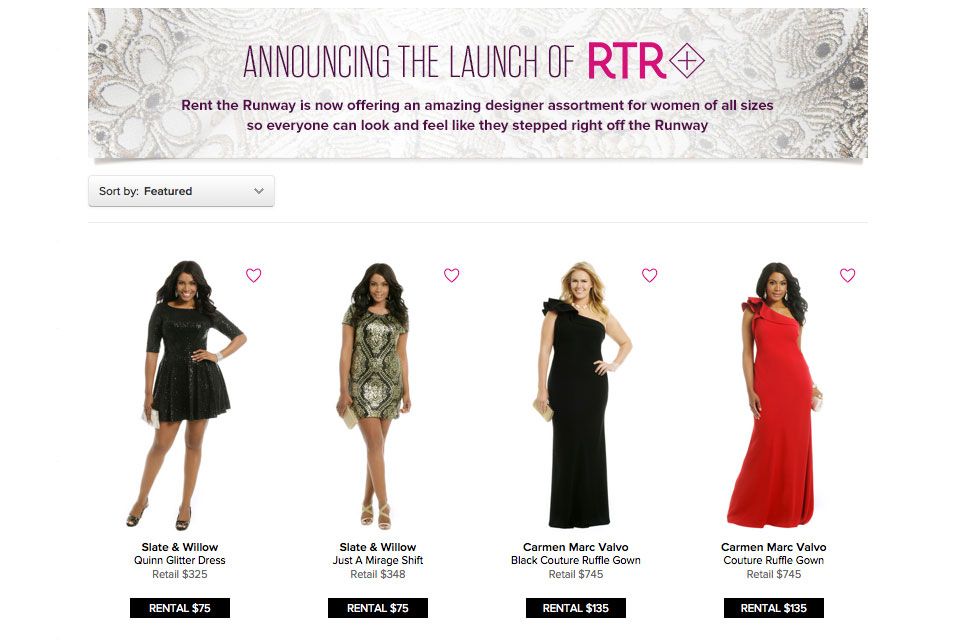 rent the runway plus size cocktail dresses