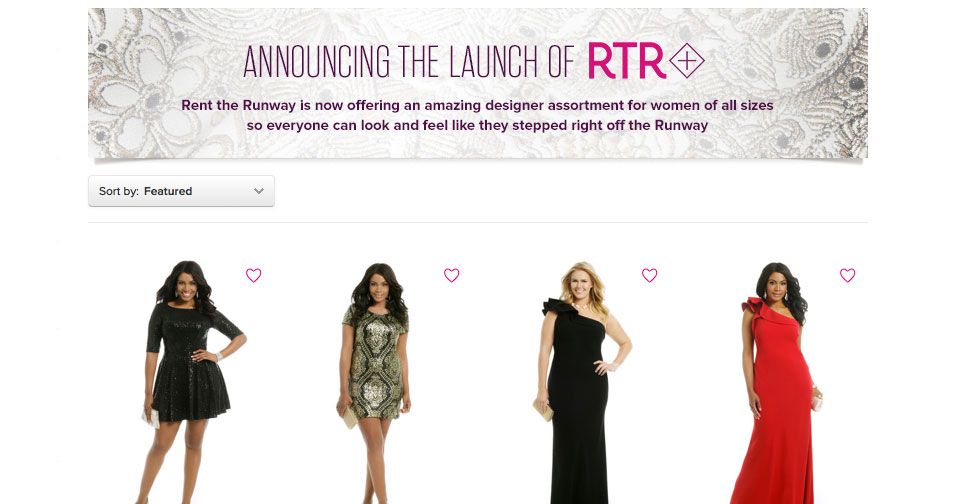 rent the runway plus size formal