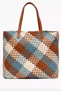 Madewell The Transport Tote: Multicolored Woven Leather Edition