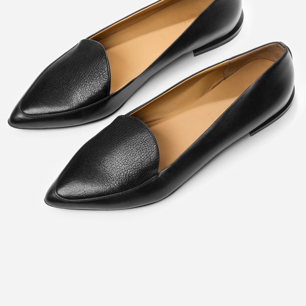 Everlane Modern Point, Black A sensible black flat leather loafer with a pointed toe. The Strategist - 48 Things on Sale You’ll Actually Want to Buy: From Sunday Riley to Patagonia
