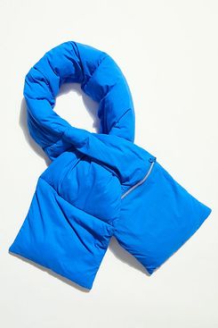 Free People Penelope Packable Puffa Scarf, Arctic Swim