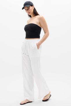 Athleta Retreat Linen High-Rise Wide-Leg Pant