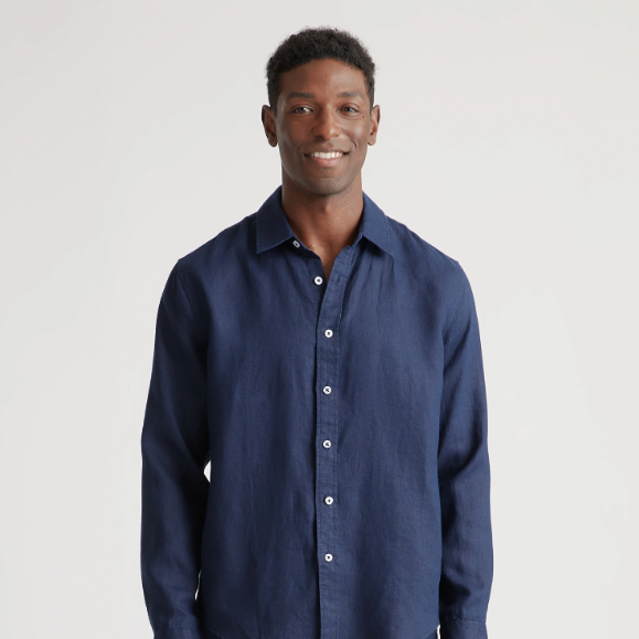 Quince Men's European Linen Long Sleeve Shirt