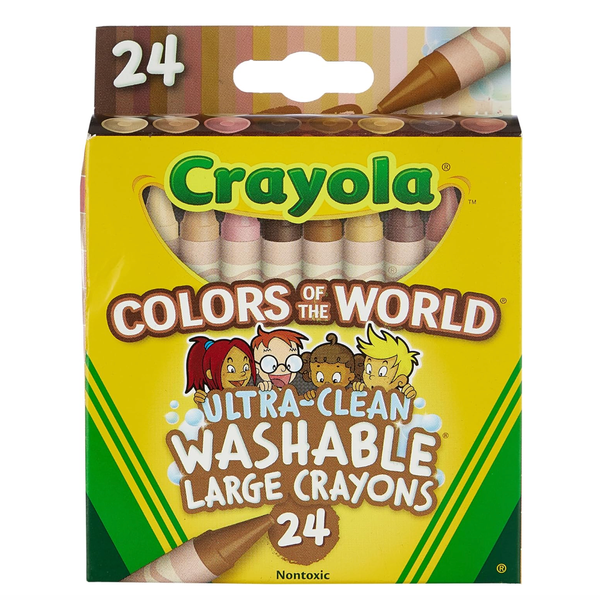 Crayola Large Ultra-Clean Washable Crayons, Colors of the World