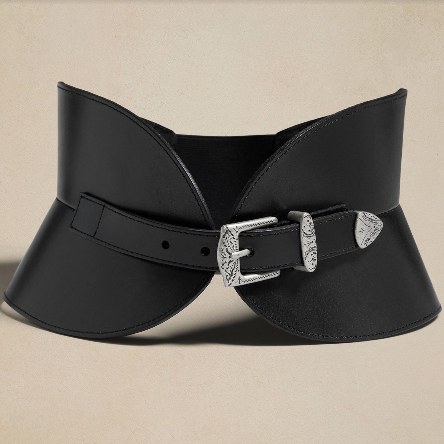 ALAÏA Cutout leather waist belt