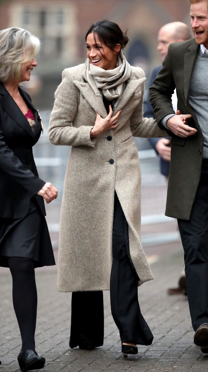 How the 'dressing gown coat' became Meghan Markle's signature winter  silhouette