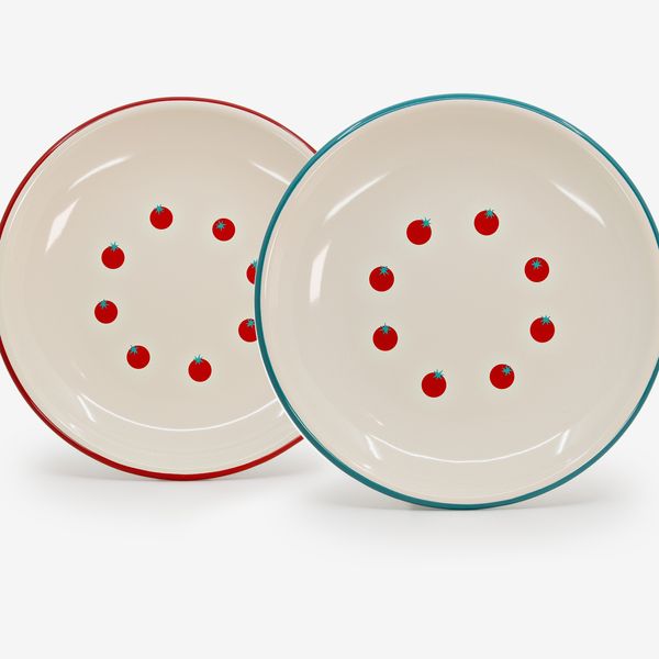 Dan Pelosi x Crow Canyon Tomato Coupe Dinner Plates