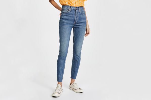 Re/Done High Rise Ankle Crop Jeans