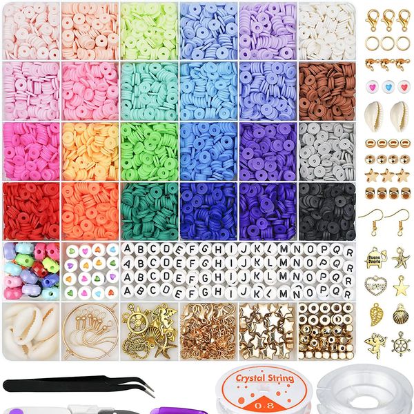 Gionlion Clay Beads for Bracelet Making - 6000 Pcs