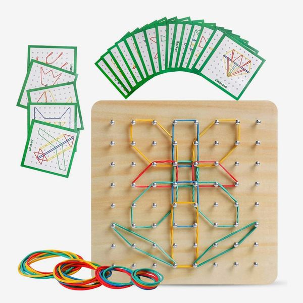 Wooden Geoboard Montessori STEM Toy