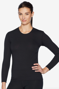 Hollister Co. SEAMLESS SQUARE NECK - Long sleeved top - casual black/black  