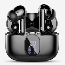 Bluetooth Wireless Earbuds With Noise-Canceling Mic LED Display