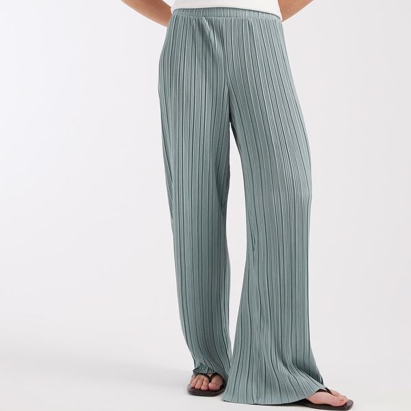 Asos ONLY plissé wide leg pants in light teal