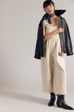 Free People We The Free Rambler Overalls - Ecru