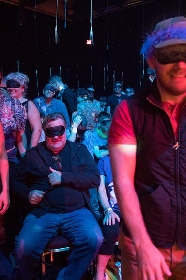 In hour five, covering 1824, audience members were blindfolded for an hour to mark the invention of Braille ...