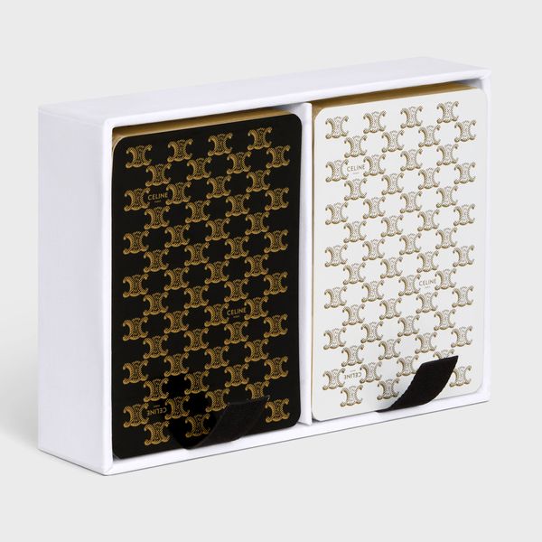 Celine Double Playing Cards Set - Black / White