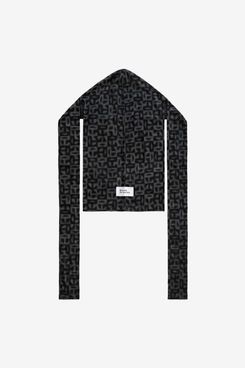 Telfar Monogram Print Durag - Black/Grey