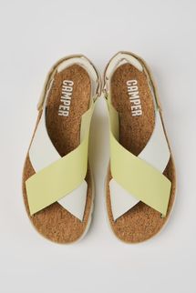 Camper Oruga Sandals - White and Yellow