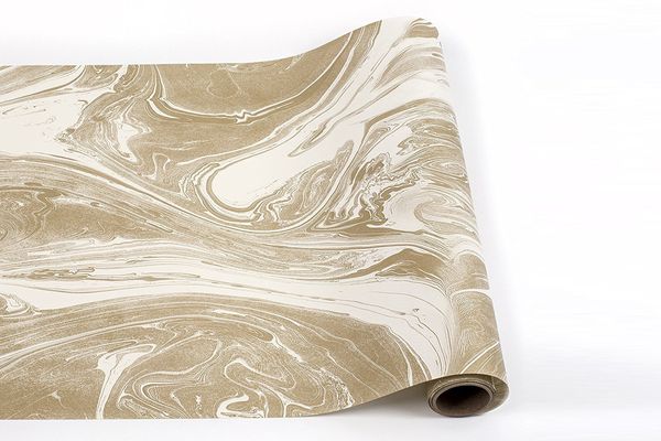 Gold Marbled Table Runner Paper