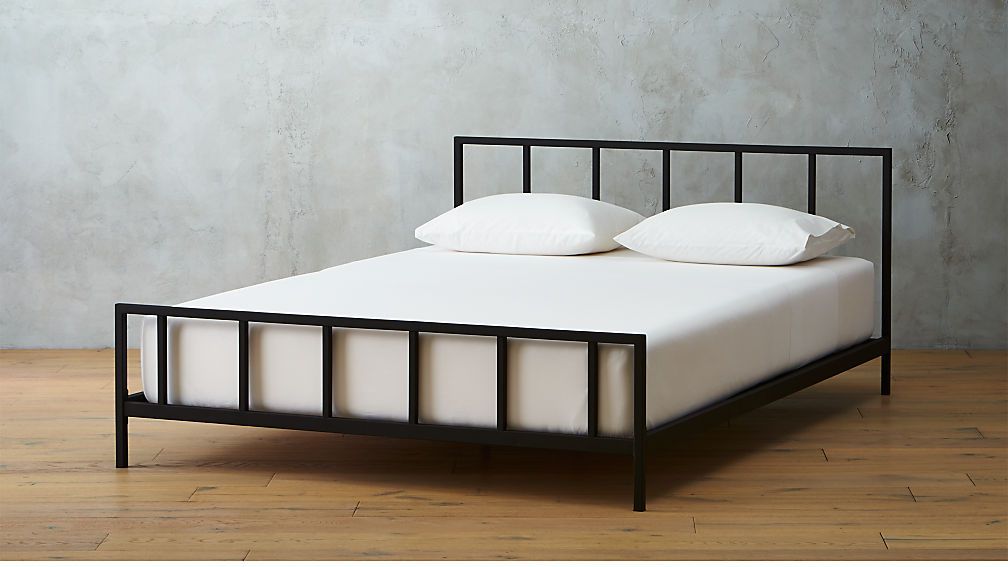 black and white queen bed frame