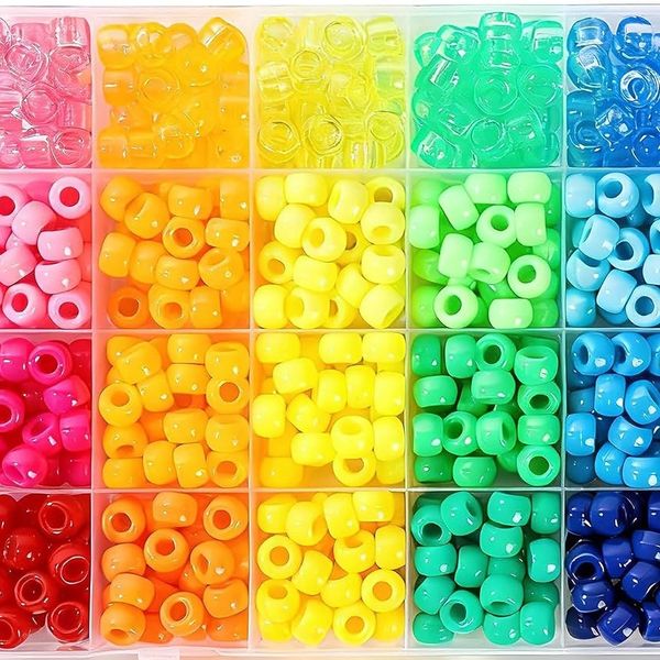 28 Colors Pony Beads Kit for Bracelets, 700PCS