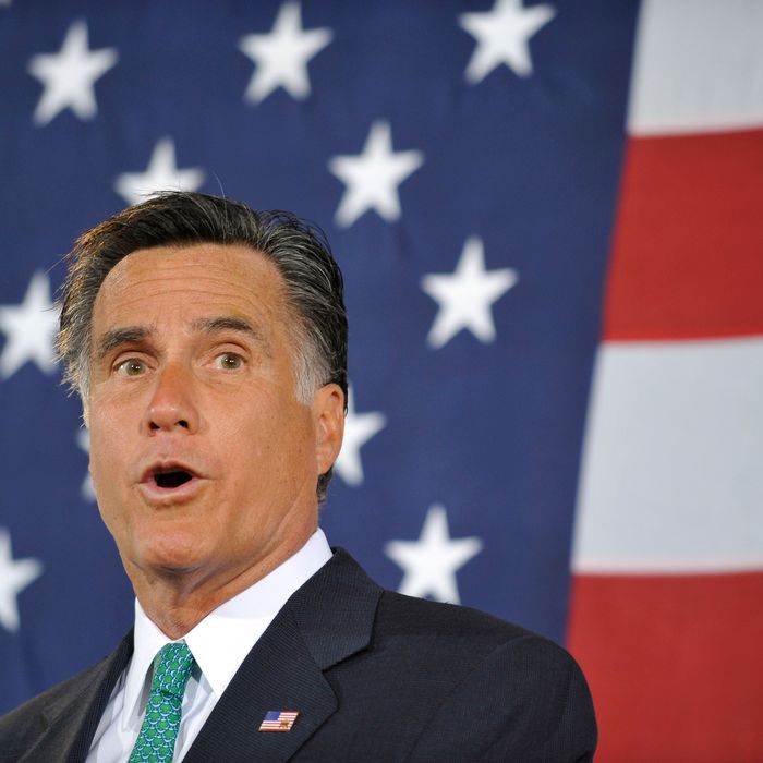 Republican presidential candidate and former Massachusetts Gov. Mitt Romney speaks to supporters during a campaign stop on April 18, 2012 in Charlotte, North Carolina. 