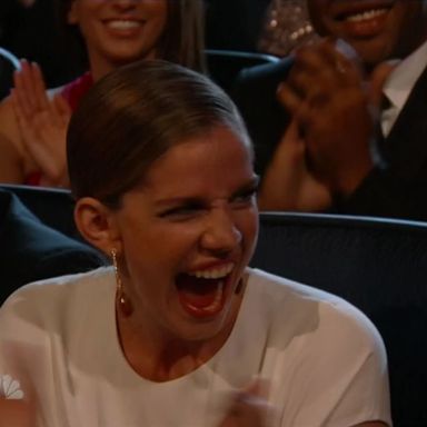 After last year's performance, Anna Chlumsky tried once again to win the Taylor Swift Award for Most Excited Person at an Awards Show: Emmys Edition.