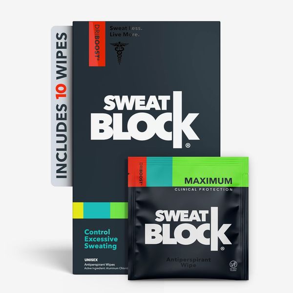 SweatBlock Max Clinical Antiperspirant Wipes