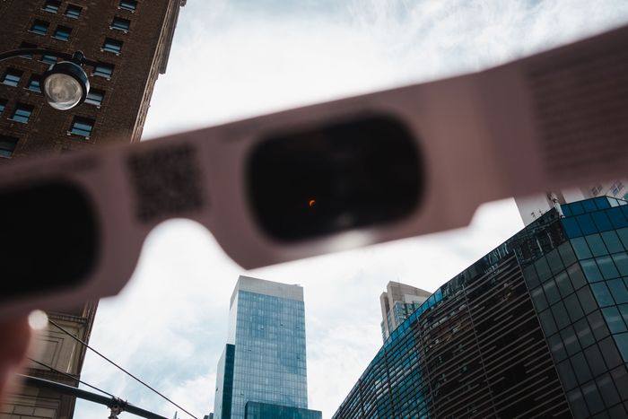 New Yorkers Watching the Solar Eclipse: See Photos