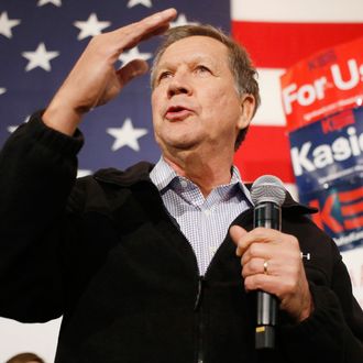 Presidential Candidate John Kasich Holds Campaign Rally At USS Yorktown