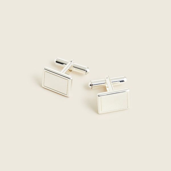 J. Crew Sterling Silver Rectangle Cuff Links