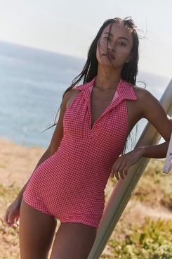 Rhythm Capri Check Polo One-Piece