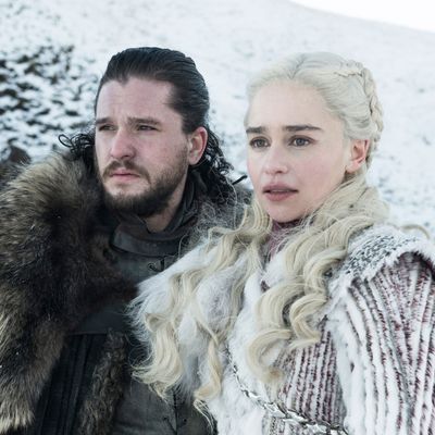 Kit Harington and Emilia Clarke in Game of Thrones.