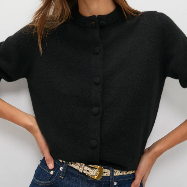 Tuckernuck Cashmere Covered Button Quinn Cardigan
