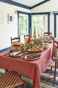 Heather Taylor Home Red Soho Tablecloth