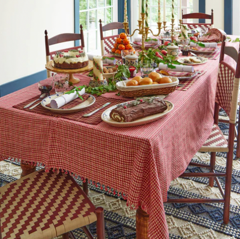 Heather Taylor Home Red Soho Tablecloth