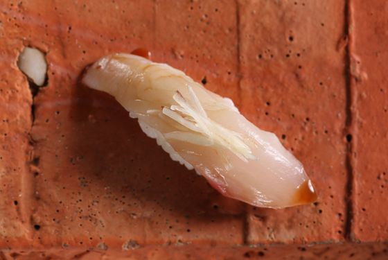 Sawara (Spanish mackerel) with myoga.
