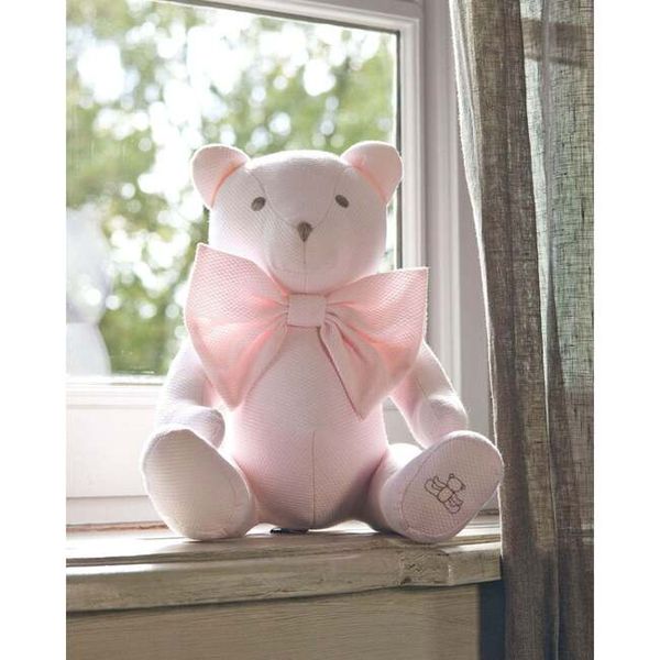 Pamplemousse Peluches Prince of Wales Bear, Rose / Pique Cotton