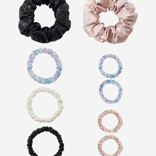 Blissy Assorted Silk Scrunchies - 9-Pack